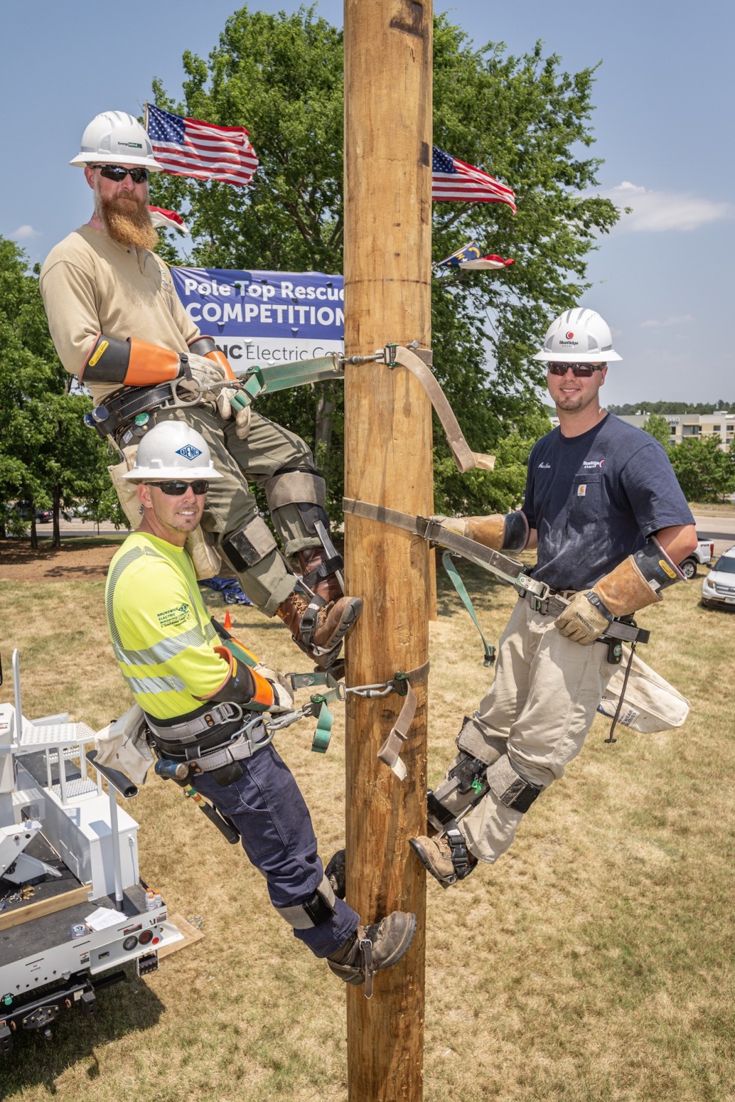 Blue Ridge Energy Line Technician Places 2nd in Statewide Pole Top